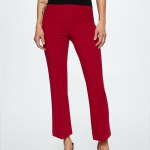 NWT Mango MNG Red Flare Crop Pants Size 4